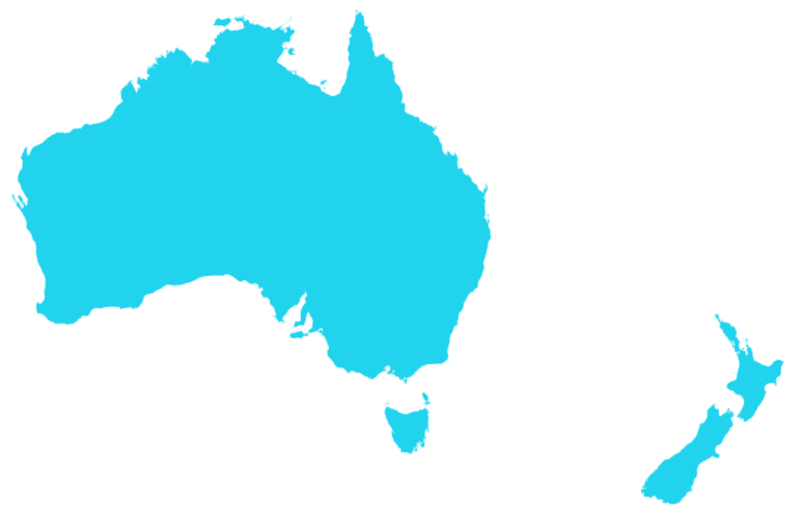 Service areas across Australia and New Zealand